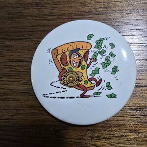 Real California Cheese Button Vintage Pin Pizza Money 2"